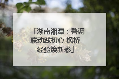 湖南湘潭：警调联动践初心 枫桥经验焕新彩