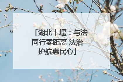 湖北十堰：与法同行零距离 法治护航惠民心