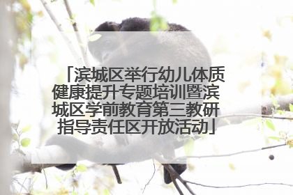 滨城区举行幼儿体质健康提升专题培训暨滨城区学前教育第三教研指导责任区开放活动