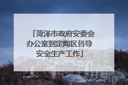 菏泽市政府安委会办公室到定陶区督导安全生产工作