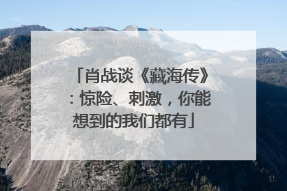 肖战谈《藏海传》：惊险、刺激，你能想到的我们都有