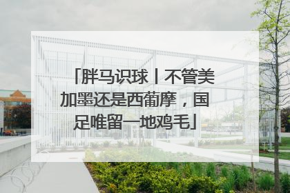 胖马识球丨不管美加墨还是西葡摩，国足唯留一地鸡毛