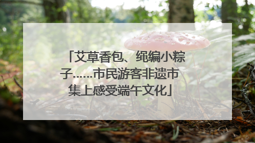 艾草香包、绳编小粽子……市民游客非遗市集上感受端午文化