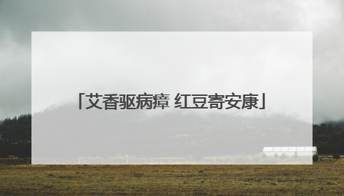 艾香驱病瘴 红豆寄安康