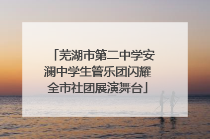 芜湖市第二中学安澜中学生管乐团闪耀全市社团展演舞台