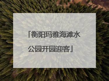 衡阳玛雅海滩水公园开园迎客