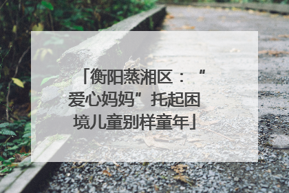 衡阳蒸湘区：“爱心妈妈”托起困境儿童别样童年