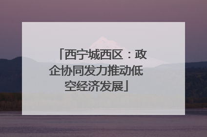 西宁城西区：政企协同发力推动低空经济发展