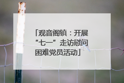 观音阁镇：开展“七一”走访慰问困难党员活动