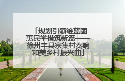 规划引领绘蓝图 惠民举措筑新篇——徐州丰县宗集村奏响和美乡村振兴曲