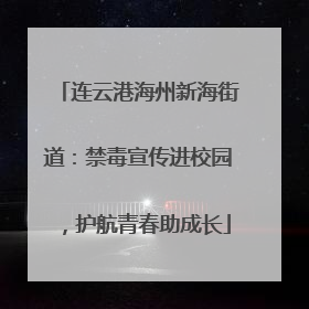 连云港海州新海街道：禁毒宣传进校园，护航青春助成长
