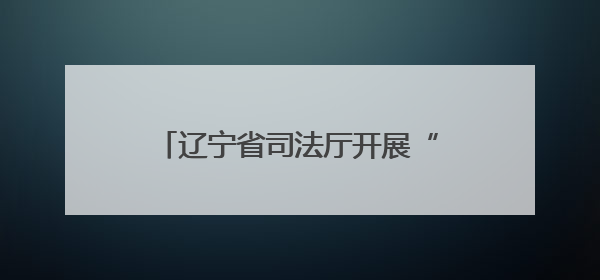辽宁省司法厅开展“公证规范优质”行动