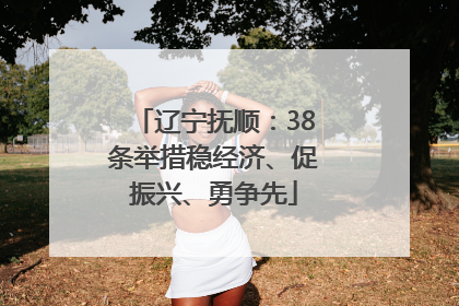 辽宁抚顺：38条举措稳经济、促振兴、勇争先