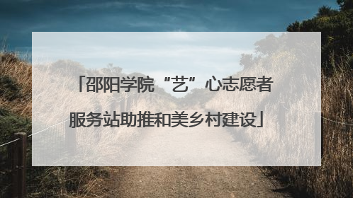 邵阳学院“艺”心志愿者服务站助推和美乡村建设