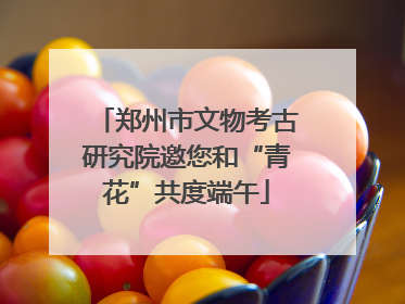 郑州市文物考古研究院邀您和“青花”共度端午