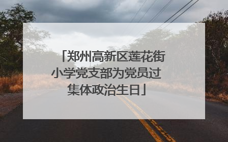 郑州高新区莲花街小学党支部为党员过集体政治生日