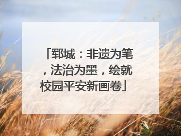 郓城：非遗为笔，法治为墨，绘就校园平安新画卷