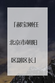 郝宝刚任北京市朝阳区副区长