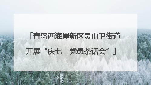 青岛西海岸新区灵山卫街道开展“庆七一党员茶话会”