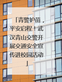 青警护苗，平安启程！武汉青山交警开展交通安全宣传进校园活动