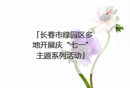 长春市绿园区多地开展庆“七一”主题系列活动