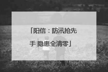 阳信：防汛抢先手 隐患全清零