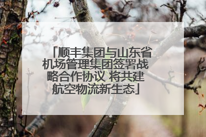 顺丰集团与山东省机场管理集团签署战略合作协议 将共建航空物流新生态