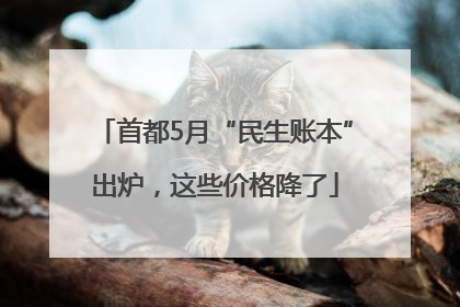 首都5月“民生账本”出炉，这些价格降了