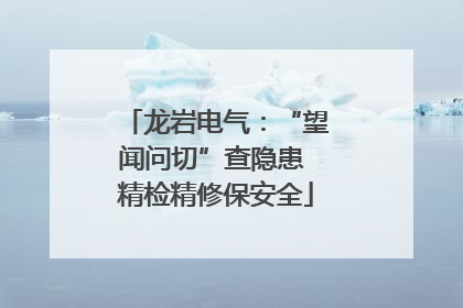 龙岩电气：“望闻问切”查隐患 精检精修保安全