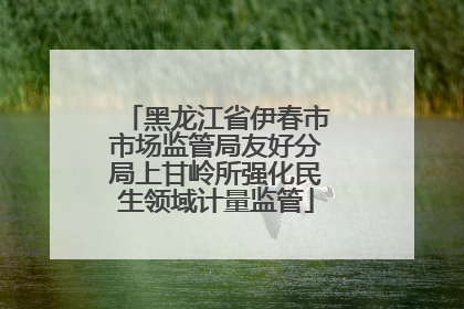 黑龙江省伊春市市场监管局友好分局上甘岭所强化民生领域计量监管