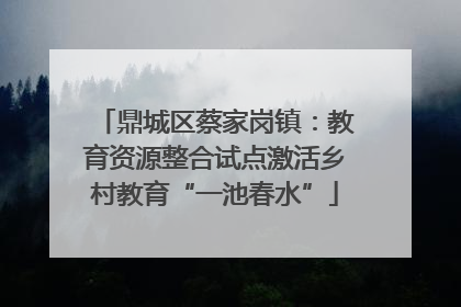 鼎城区蔡家岗镇：教育资源整合试点激活乡村教育“一池春水”