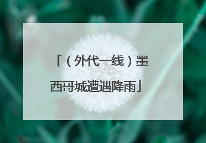 （外代一线）墨西哥城遭遇降雨