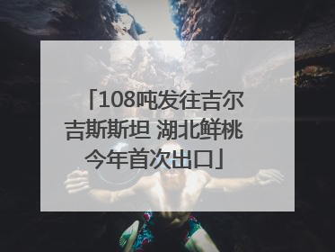 108吨发往吉尔吉斯斯坦 湖北鲜桃今年首次出口
