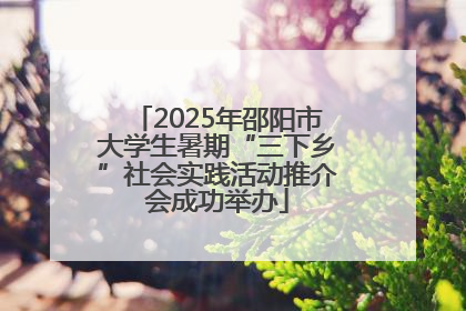 2025年邵阳市大学生暑期“三下乡”社会实践活动推介会成功举办