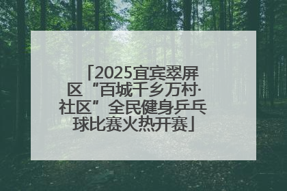 2025宜宾翠屏区“百城千乡万村·社区”全民健身乒乓球比赛火热开赛