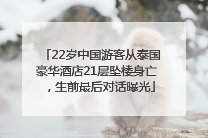 22岁中国游客从泰国豪华酒店21层坠楼身亡，生前最后对话曝光