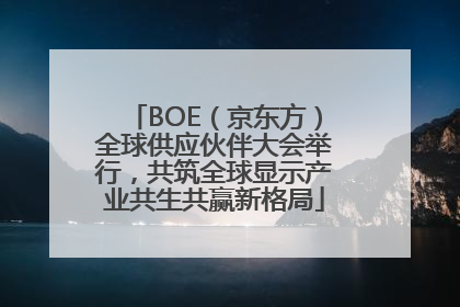 BOE（京东方）全球供应伙伴大会举行，共筑全球显示产业共生共赢新格局