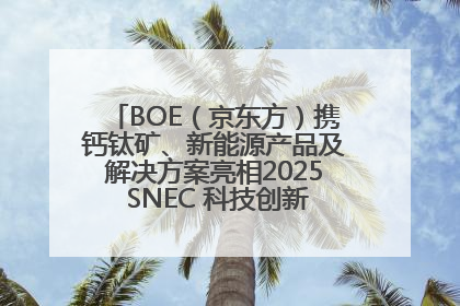 BOE（京东方）携钙钛矿、新能源产品及解决方案亮相2025 SNEC 科技创新赋能行业绿色发展