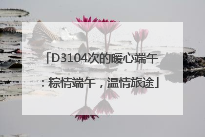 D3104次的暖心端午：粽情端午，温情旅途